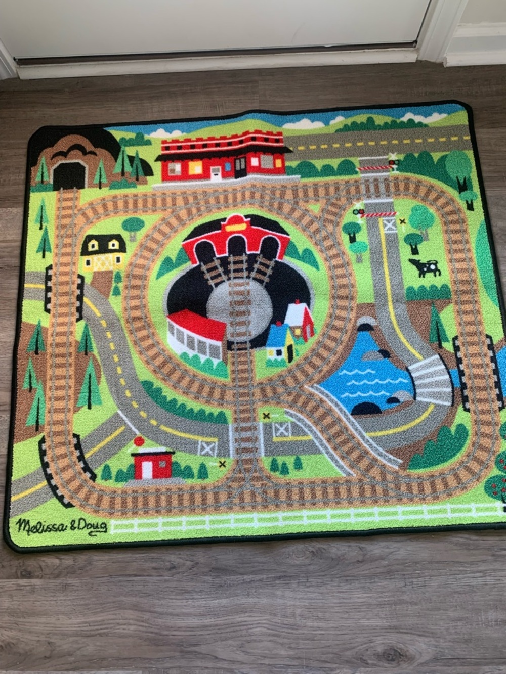 Melissa And Doug Round the Rails Train Rug